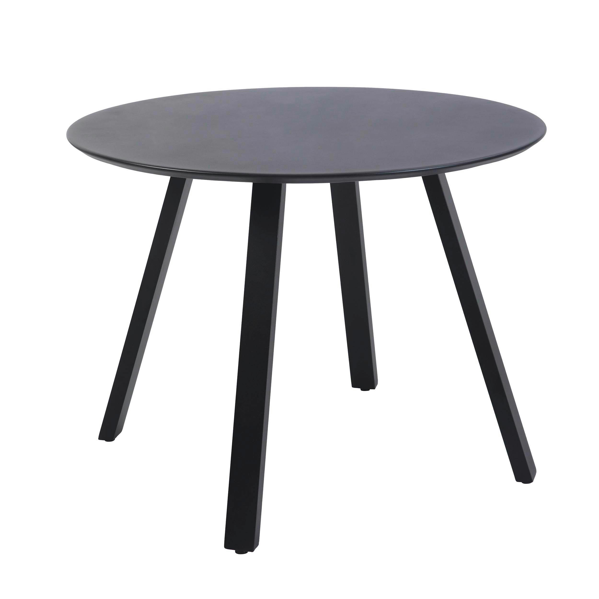 Gartentisch Halo – Gartentisch Rund - Schwarz, Basics, Metall (100/75/100cm)