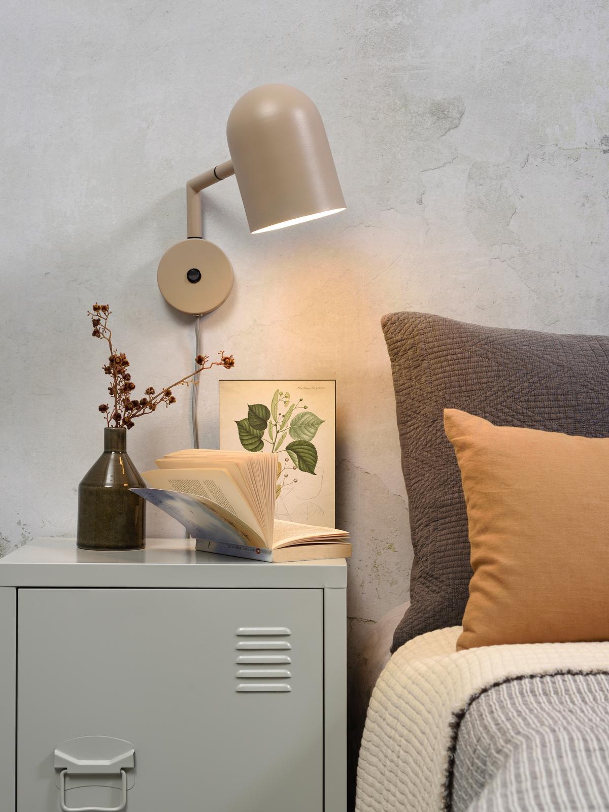 Wandleuchte Marseille 1-Flammig Sandfarben - Sandfarben, Design, Metall (33/15/33cm) - It's about Romi