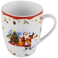KAFFEEBECHER Stella - Rot/Weiß, Basics, Keramik (400ml) - James Wood