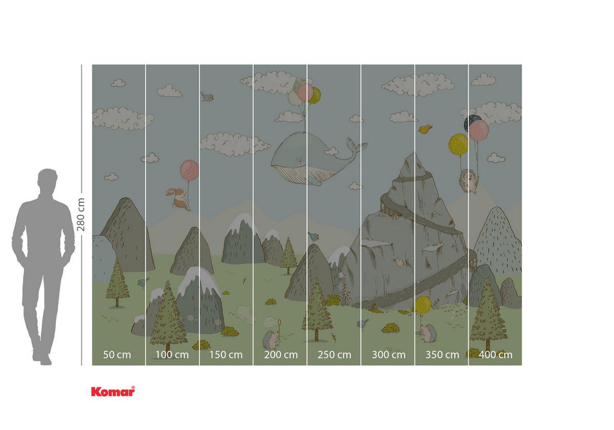 Fototapete Mountain Traveler - Multicolor, Trend, Papier (400/280cm)