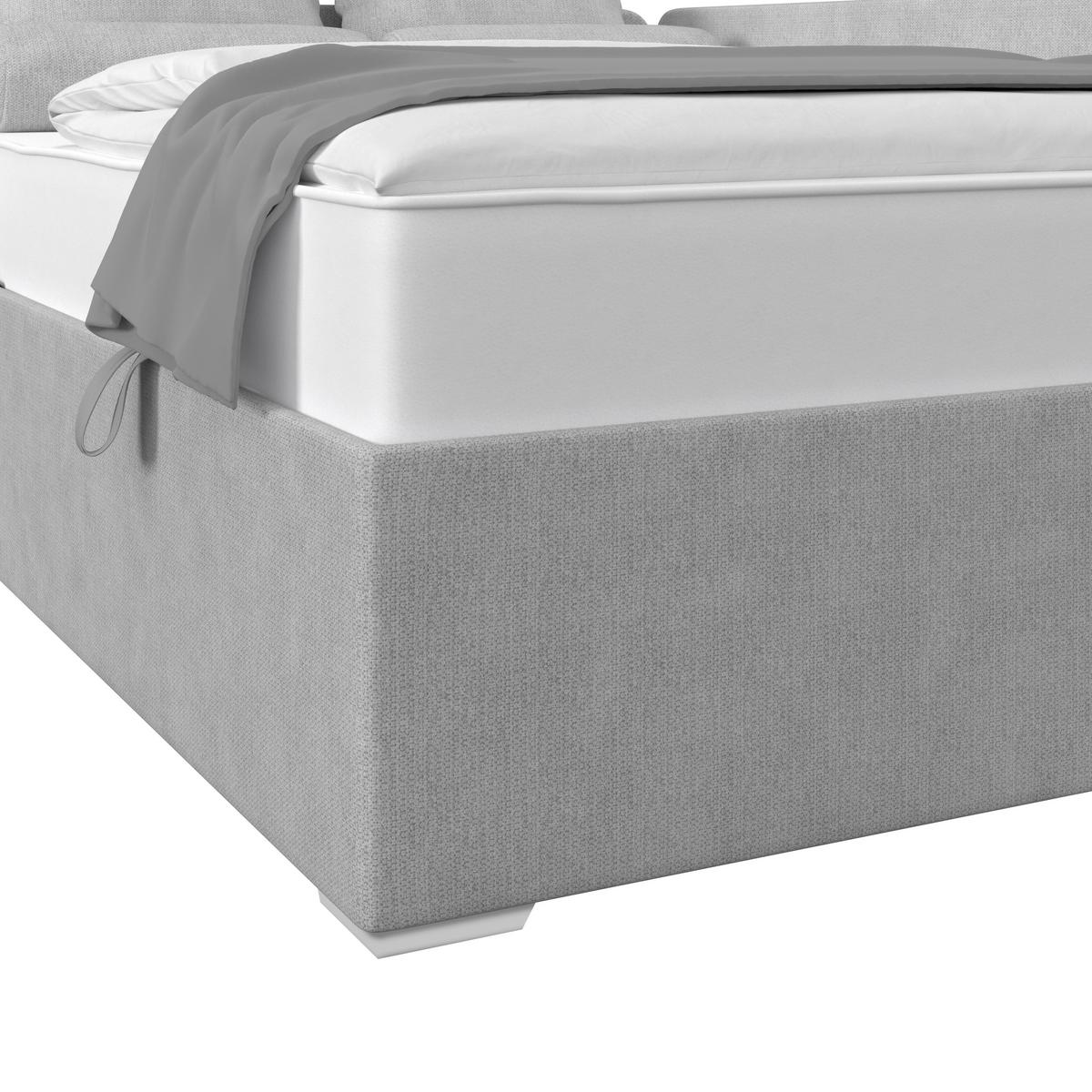 Kárpitozott Ágy Remi 120/200cm - szürke, Modern, textil/fa (120/200cm)