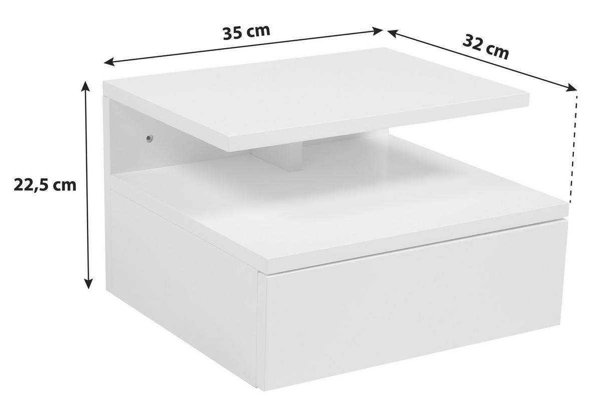 Noční stolek ASHLAN černa - černá, Konvenční, kompozitní dřevo (35/22,5/32cm) - Livetastic