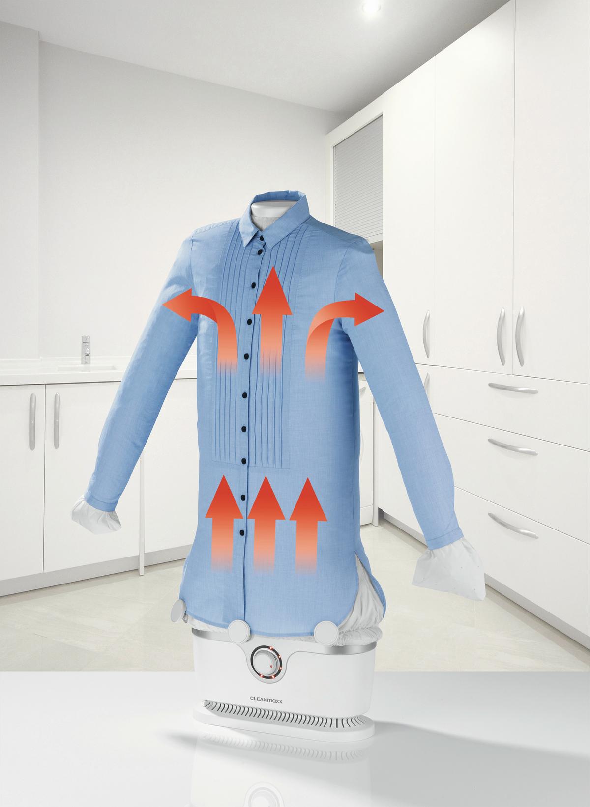 DAMPFBÜGELEISEN 1800W, Silber, Weiß - Silberfarben/Weiß, Kunststoff/Metall (42.3/18.1/105cm) - CLEANMAXX