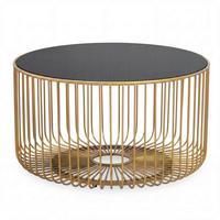 COUCHTISCH Goldfarben B: 60cm - Goldfarben, Design, Glas/Metall (60/60/35cm) - MID.YOU