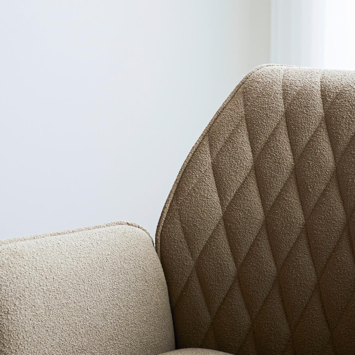 Armlehnstuhl Reims Taupe Gepolstert 2er-Set - Taupe/Schwarz, Design, Textil/Metall (56/97/52,5cm) - MID.YOU
