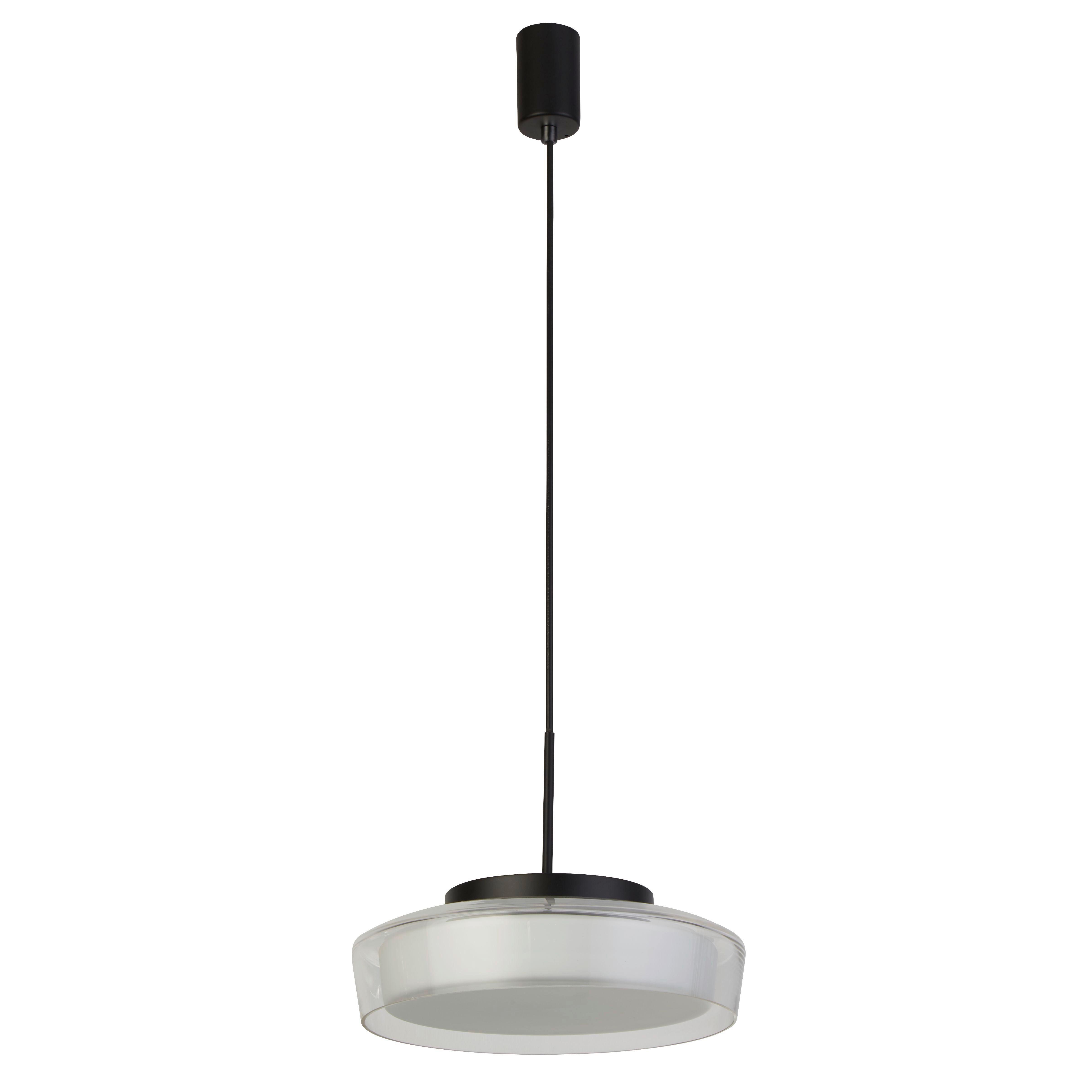 PENDELLEUCHTE 60962BK - Klar/Opal, Basics, Glas/Metall (30/150cm)