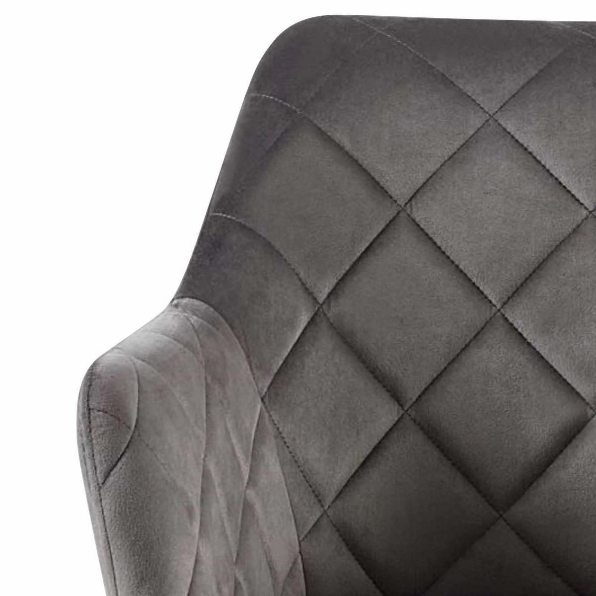 Négylábú Szék Patti - fekete/szürke, Konventionell, textil/fém (56/81/60,5cm)