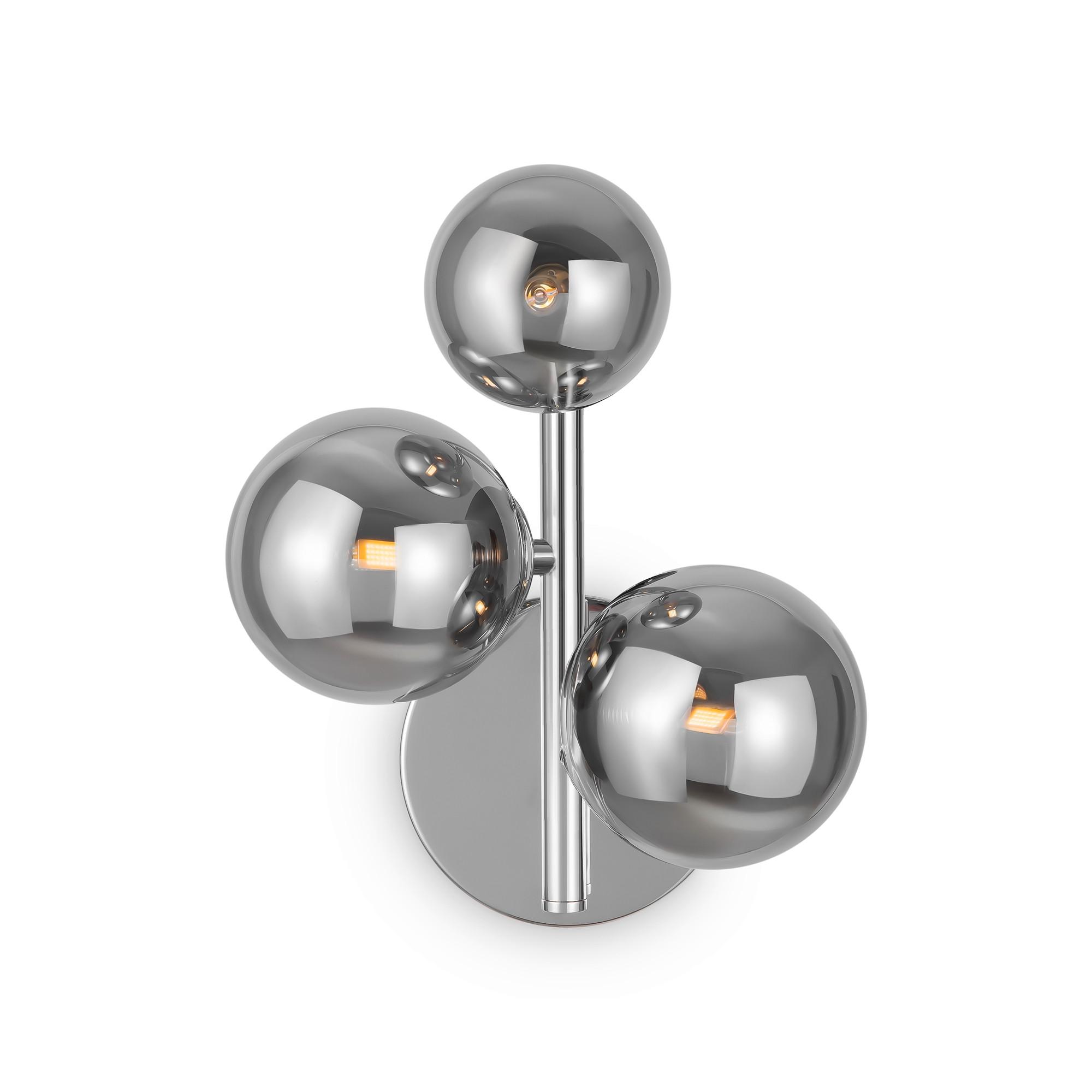 Wandleuchte Dallas - Chromfarben/Grau, Trend, Glas/Metall (26/20/12cm) - MAYTONI