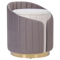 Hocker Corvin 125 *beige/Taupe B: 40 cm - Taupe/Beige, Design, Textil (40/45cm) - Kayoom