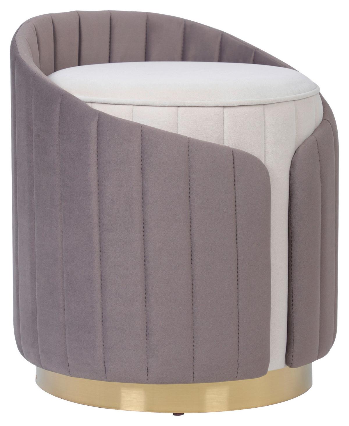 Hocker Corvin 125 *beige/Taupe B: 40 cm - Taupe/Beige, Design, Textil (40/45cm) - Kayoom