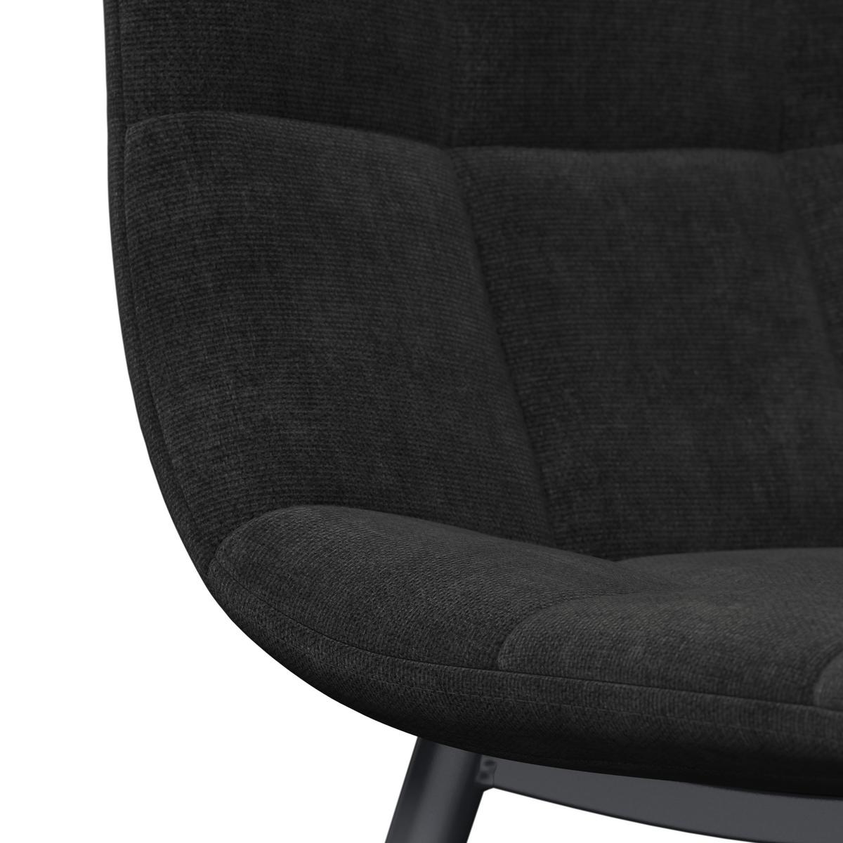 ŽIDLE RIA - černá, Moderní, kov/textil (44/87/54cm) - Bessagi Home