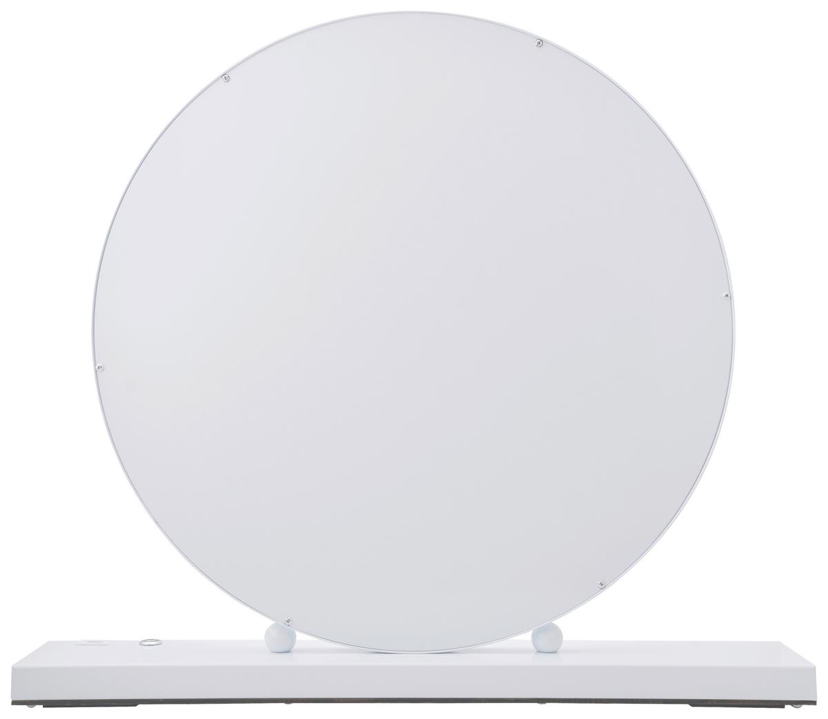 Wandspiegel Led Weiß B: 53 Cm - Weiß, Basics, Glas/Holzwerkstoff (53/10/60cm) - Kayoom