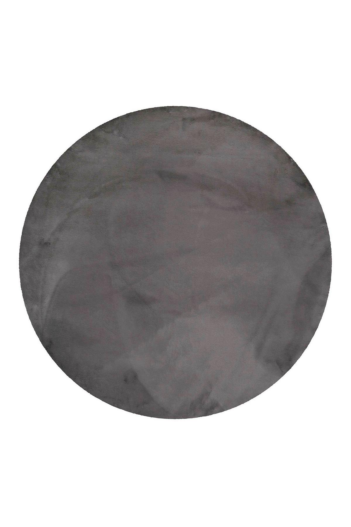 Hochflorteppich Anthrazit, Ø: Ca. 100 Cm - Anthrazit, KONVENTIONELL, Textil (100/100cm) - Esprit