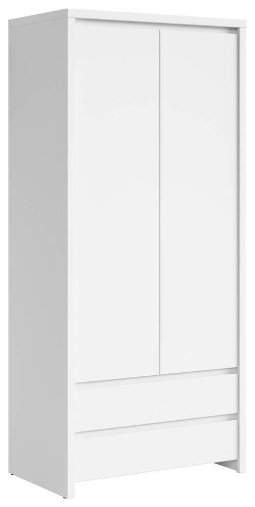 Drehtürenschrank 90cm Kaspian Weiß - Weiß, MODERN, Holzwerkstoff (90/200,5/55,5cm) - MID.YOU