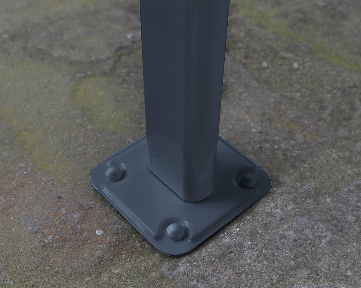 Terrassenüberdachung Palram Sierra 230x447 Cm Grau - Grau, Basics, Metall (447/257/230cm)