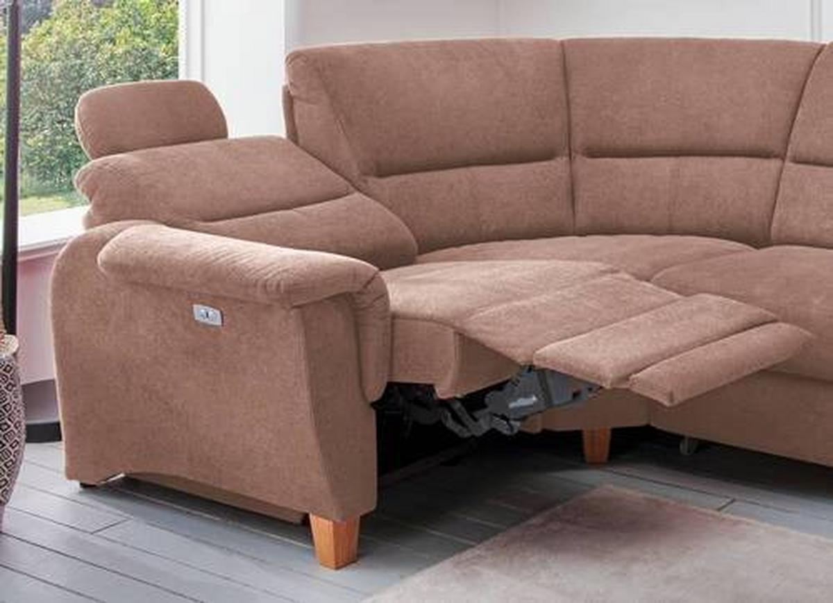 Ecksofa Parole Hellbraun S:241/238 cm - Wildeiche/Hellbraun, KONVENTIONELL, Textil (241/238cm) - Livetastic