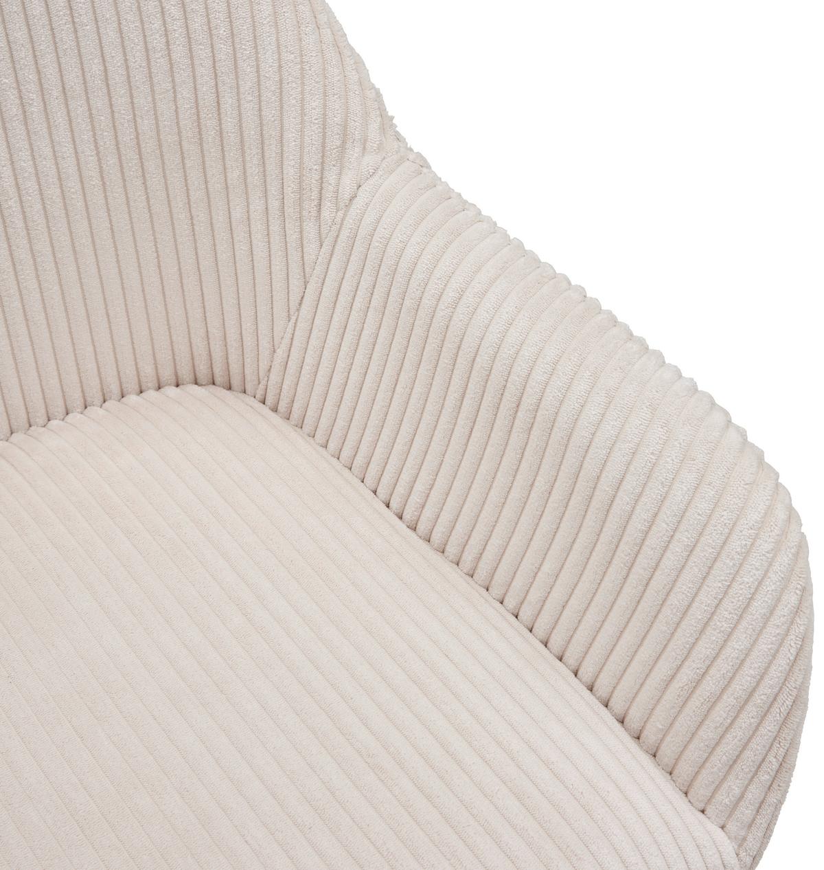 Barhocker Kiana - Beige/Schwarz, LIFESTYLE, Textil/Metall (44/95-117/55cm) - Livetastic