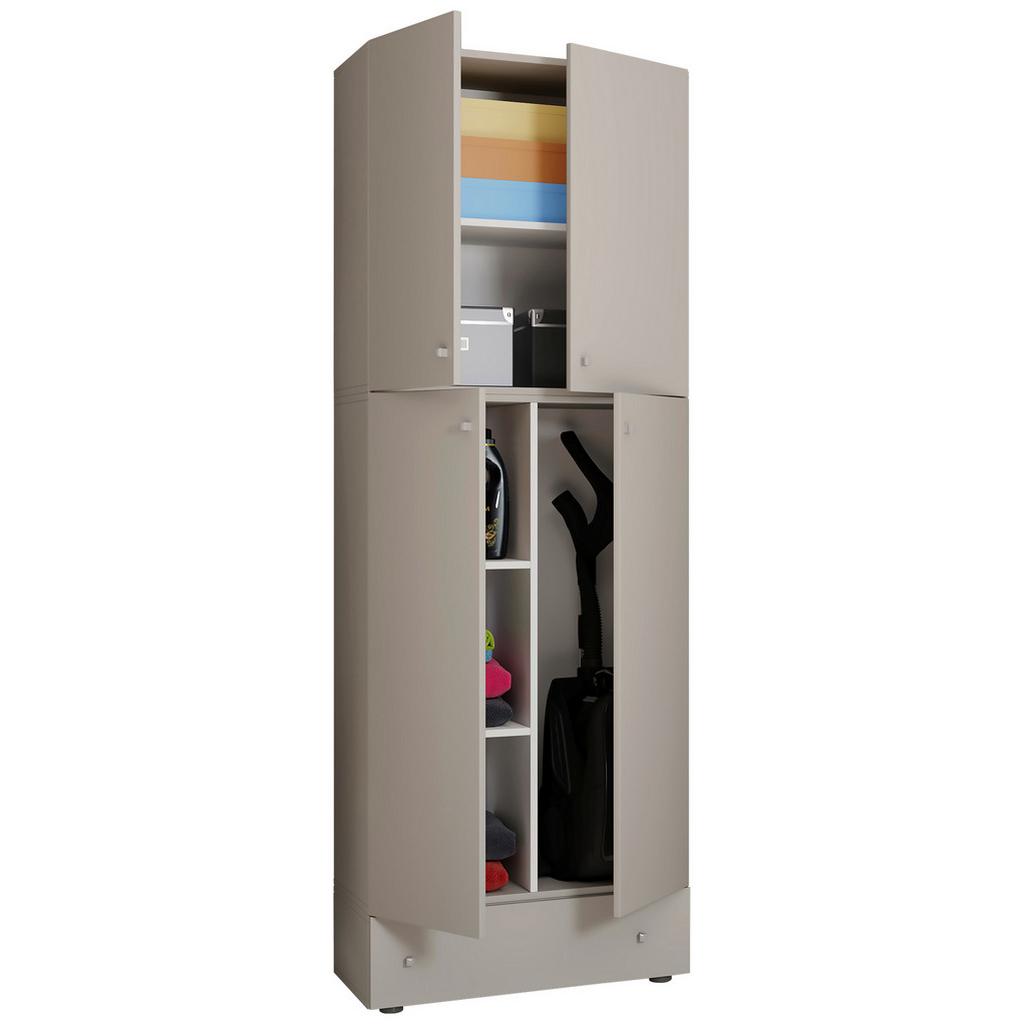 Mehrzweckschrank Lona XXL Grau Stehend BxH: 70/200 cm