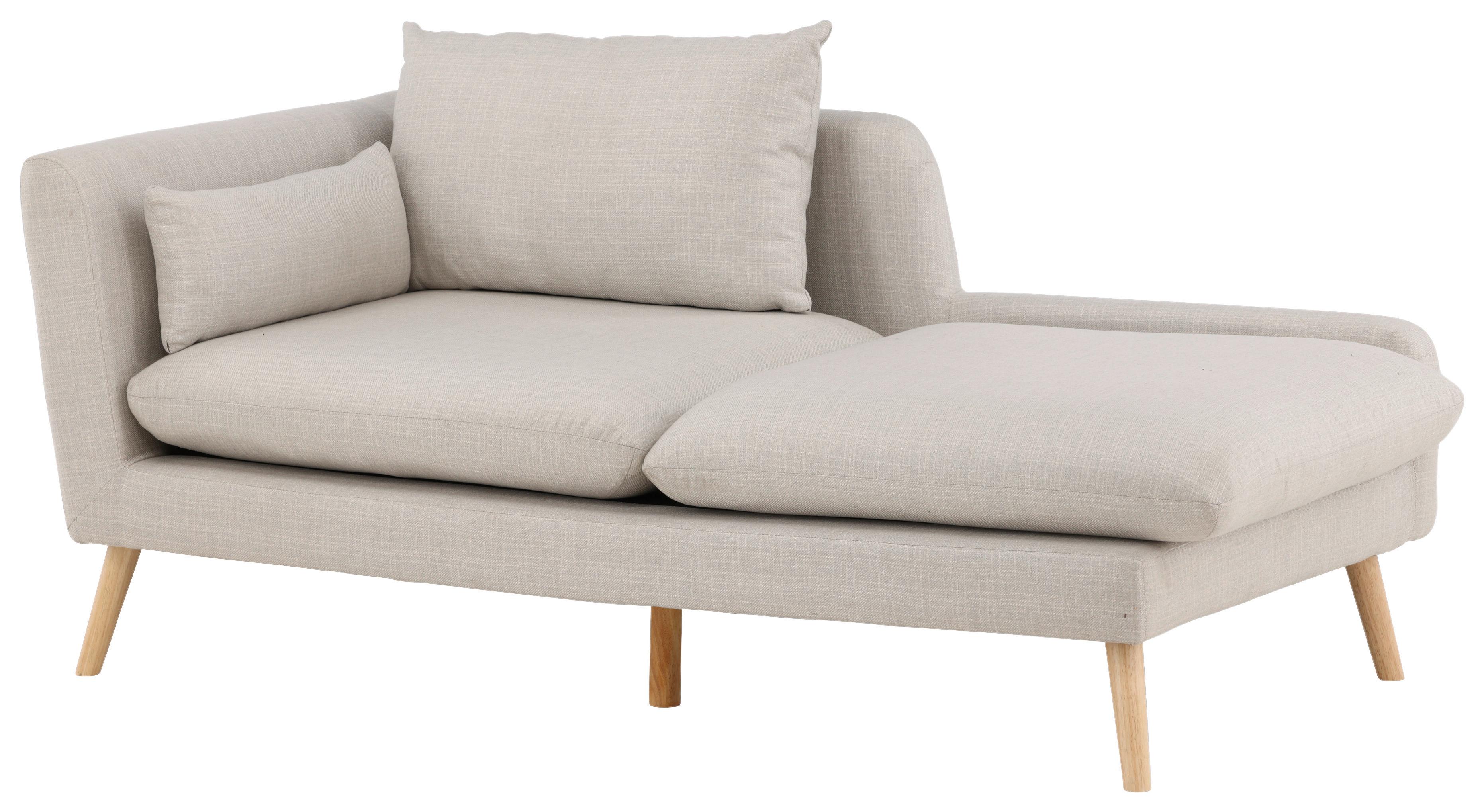 Récamiere Tacoma - Beige, Design, Holz/Textil (174/80/93cm) - Livetastic