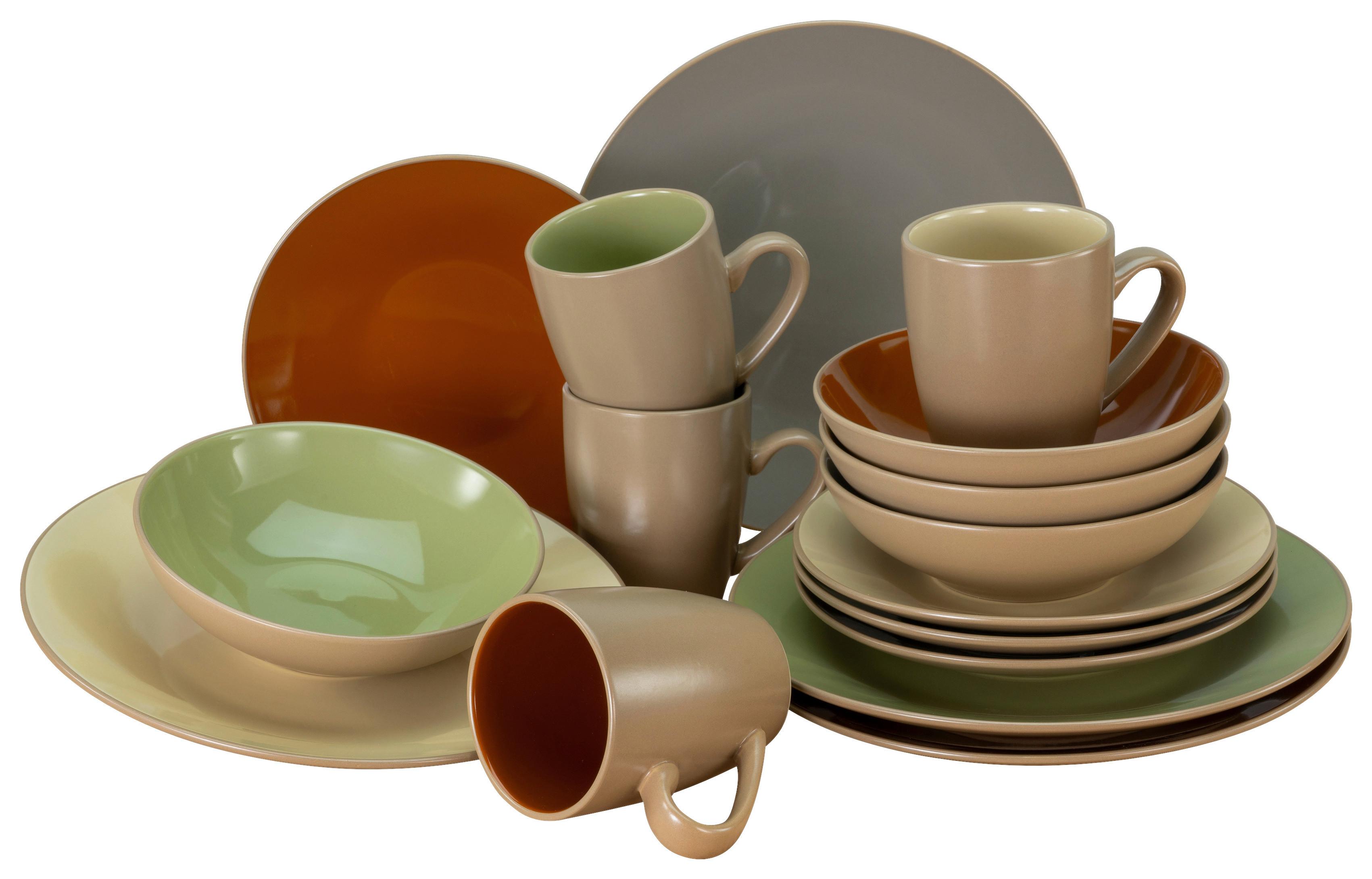 Kombiservice Urban Keramik 4 Personen Geschirr Set - Multicolor, Basics, Keramik (32,5/31/31cm) - Creatable