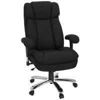 Chefsessel Builder XXL I Schwarz - Silberfarben/Schwarz, MODERN, Kunststoff/Textil (76/123/81cm) - MID.YOU