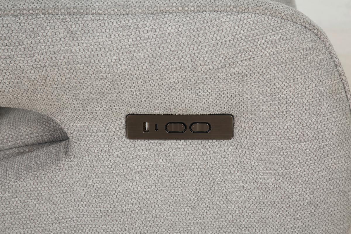 Relaxsessel Ottawa - Chromfarben/Hellgrau, MODERN, Holz/Textil (74/115/92cm)