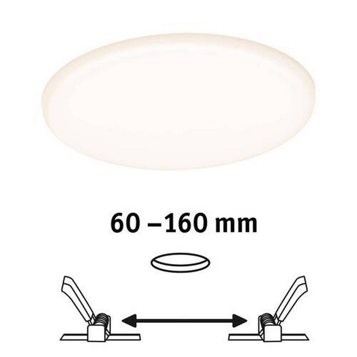 LED-Paneel Ø 18,5 cm dimmbar Rund - Weiß, Basics, Kunststoff (18,5cm) - Paulmann