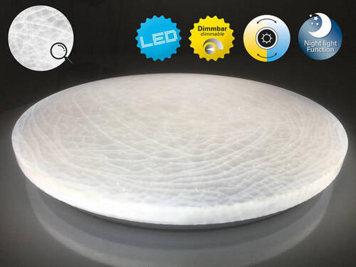 Led-deckenleuchte Polaris Ø 48 Cm Dimmbar Mit Fernbedienung - Weiß, Basics, Kunststoff/Metall (48cm) - Näve