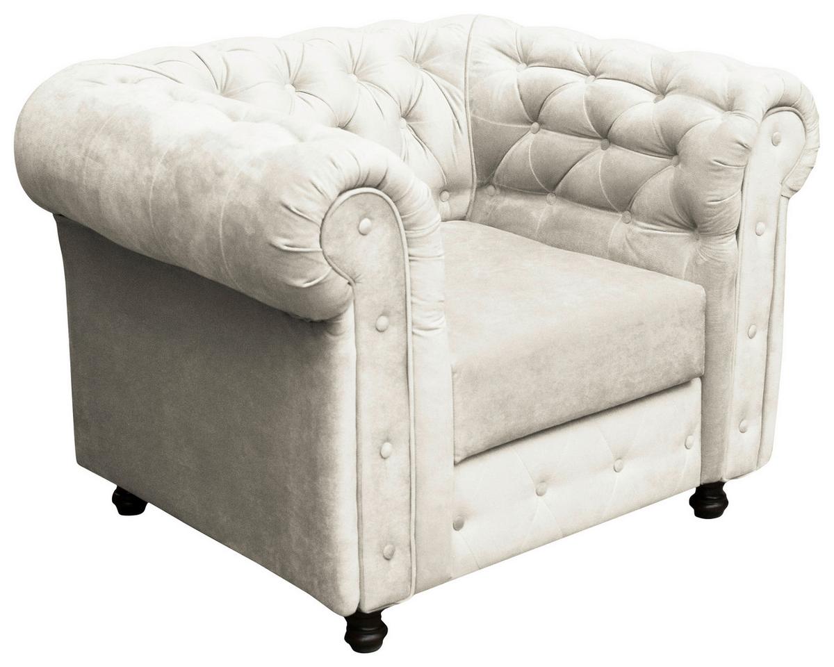 Chesterfield-sessel Cardiff - Wengefarben/Creme, Basics, Textil (110/80/90cm) - P & B