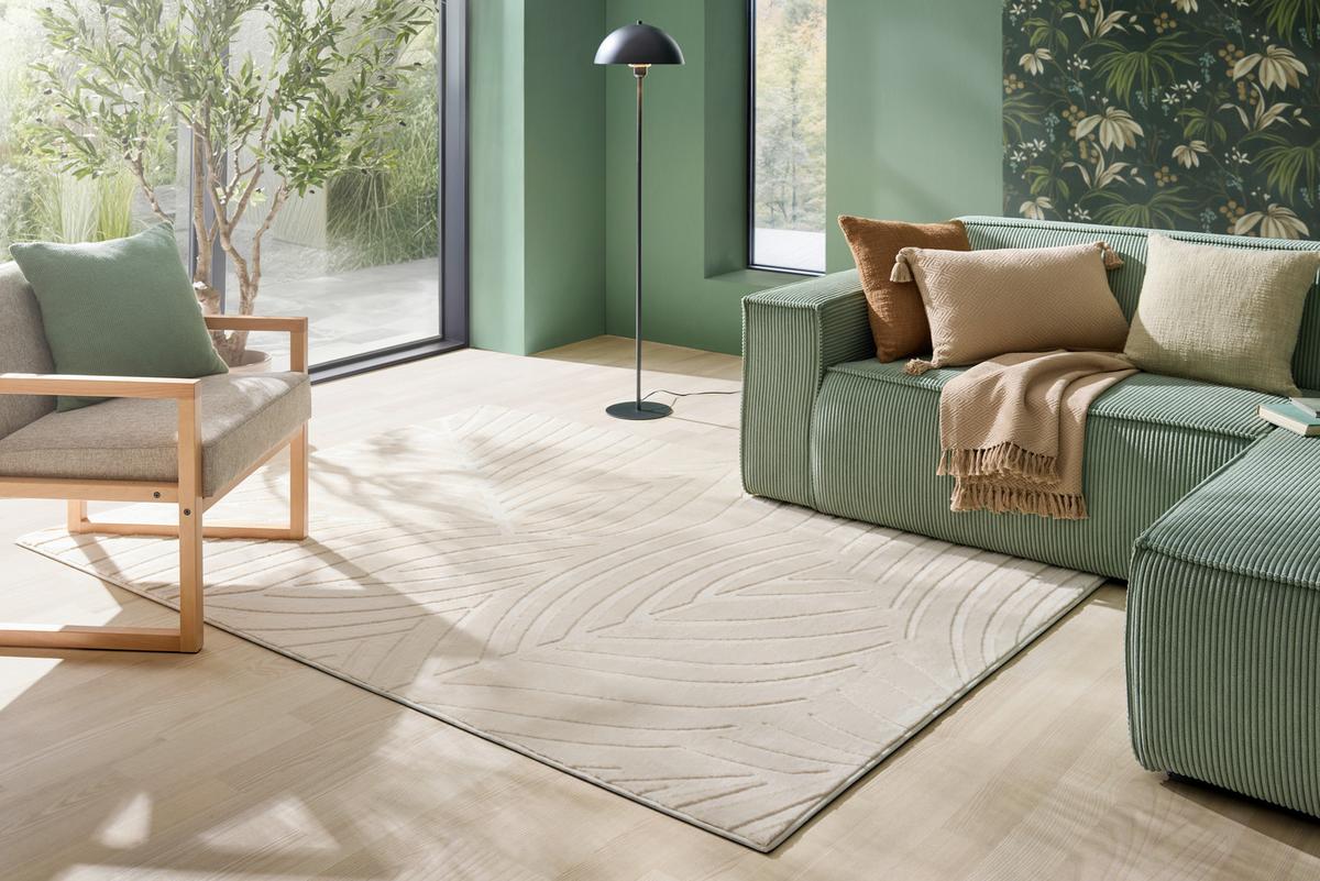 KOŽEŠINOVÝ KOBEREC BLATTA 3 - zelená, Konvenční, textil (160/220cm) - Mömax