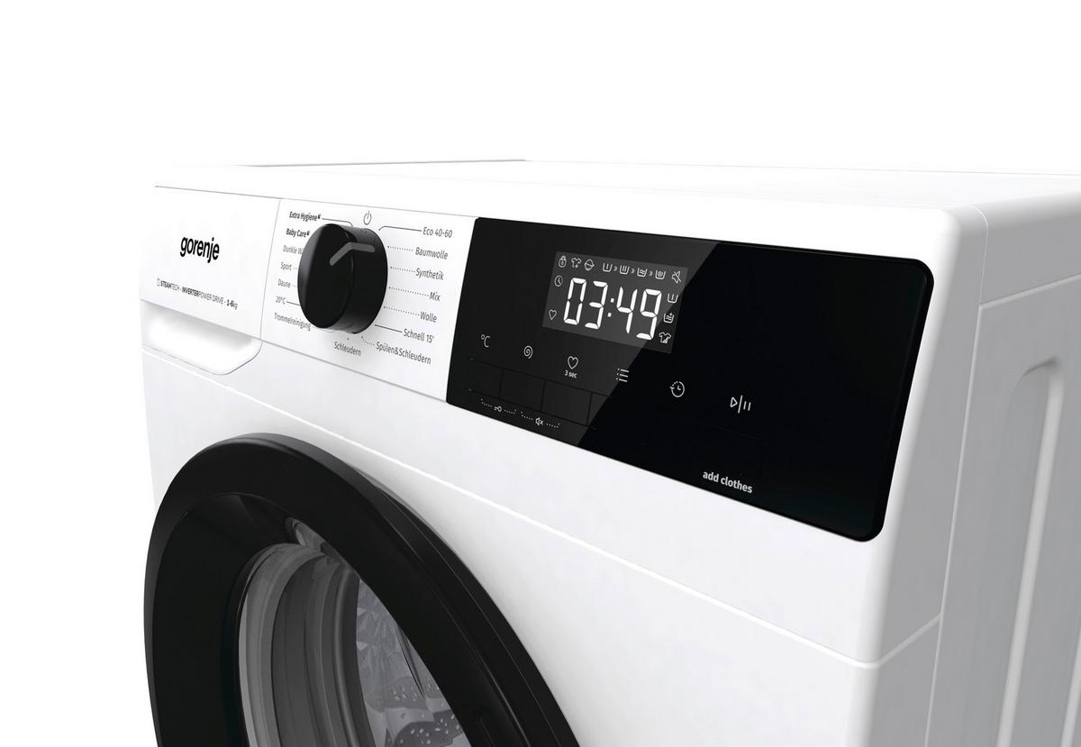 Waschmaschine Wnhpi64saps - Schwarz/Weiß, Basics, Glas/Kunststoff (59,5/84,5/43,5cm) - Gorenje