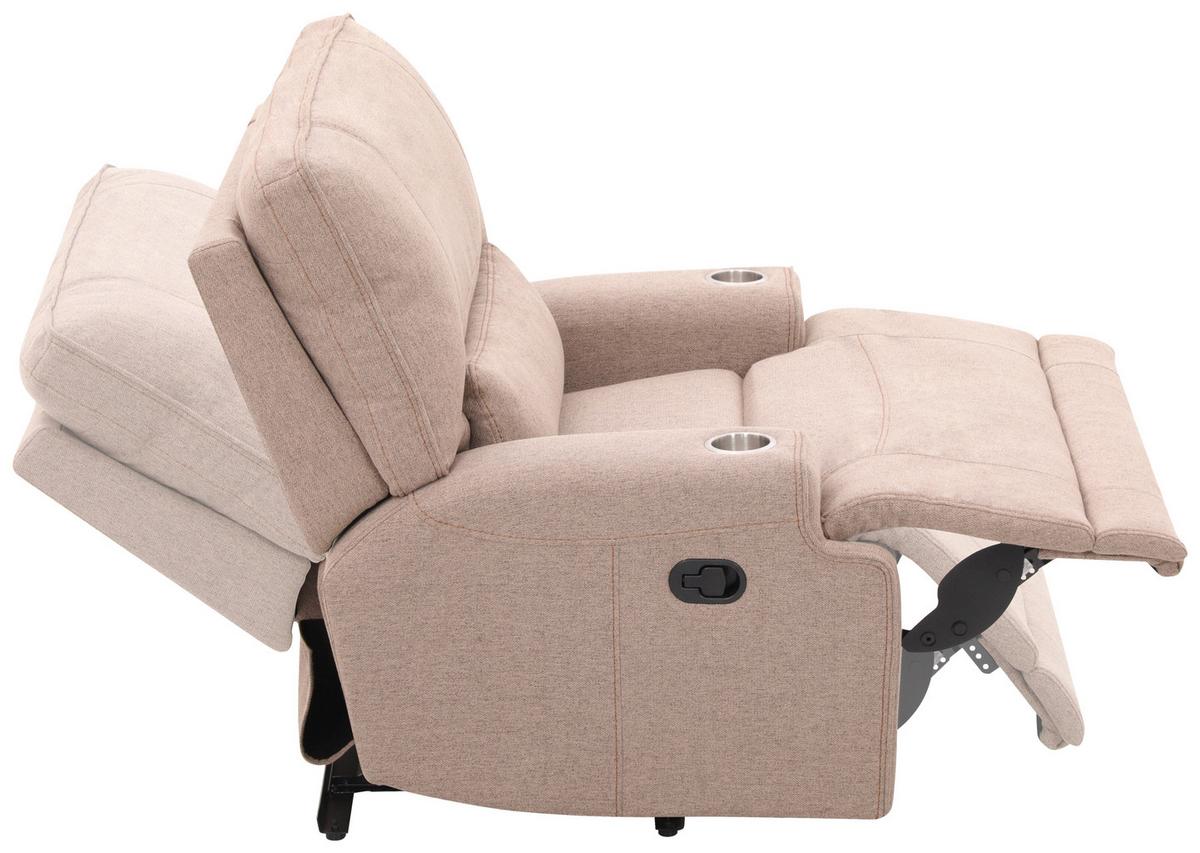 Relaxsessel Texas Mokka B: 122 Cm - Schwarz/Mokka, Basics, Holz/Textil (122/106/102cm) - MID.YOU