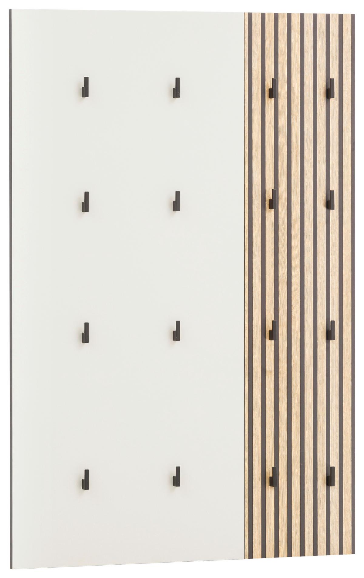 Garderobenpaneel Alexa 245+490 - Eichefarben/Beige, Design, Holzwerkstoff (73,5/109/2,6cm) - MID.YOU