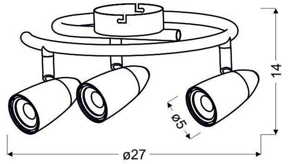 LED-Deckenstrahler 93-49612 Liberty - Chromfarben, KONVENTIONELL, Metall (27cm)