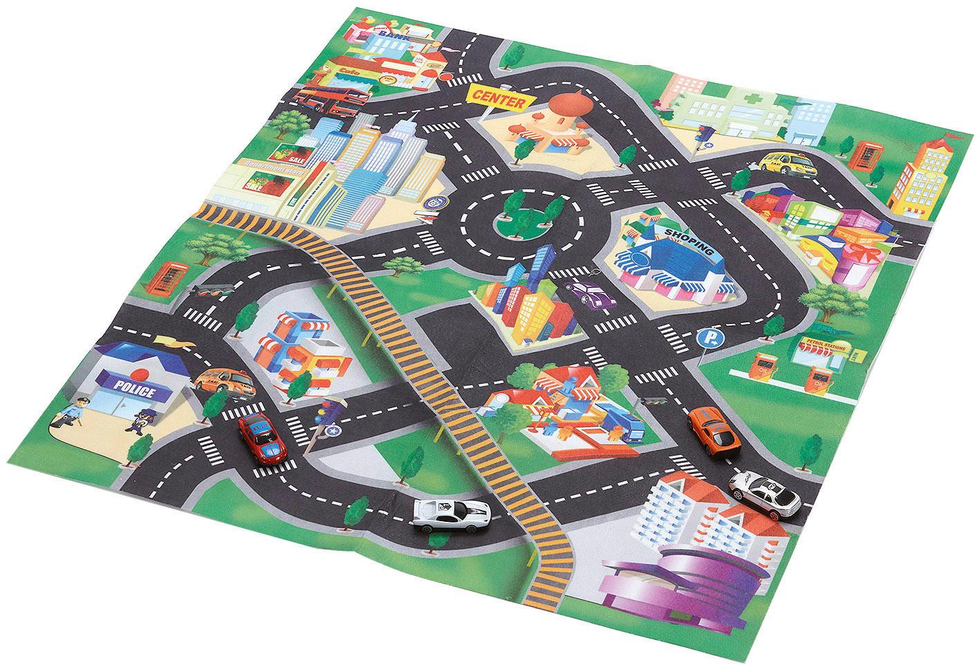 Straßenset Autospielmatte - Multicolor, Trend, Kunststoff (70/80/1cm)
