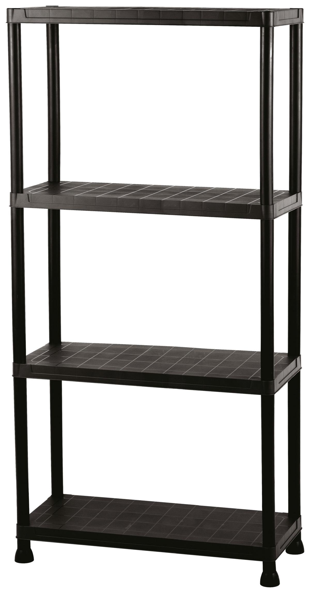 Schwerlastregal Kunststoff 60x30x138 cm 20 Kg/Boden - Schwarz, Basics, Kunststoff (60/30/138cm)