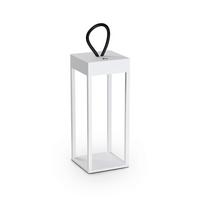 Akku-Tischleuchte Bianco Weiß B: 12 cm - Weiß, KONVENTIONELL, Metall (12/12/30cm) - Ideal Lux