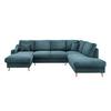 Wohnlandschaft Valentina - Petrol/Naturfarben, KONVENTIONELL, Textil (150/301/200cm) - P & B