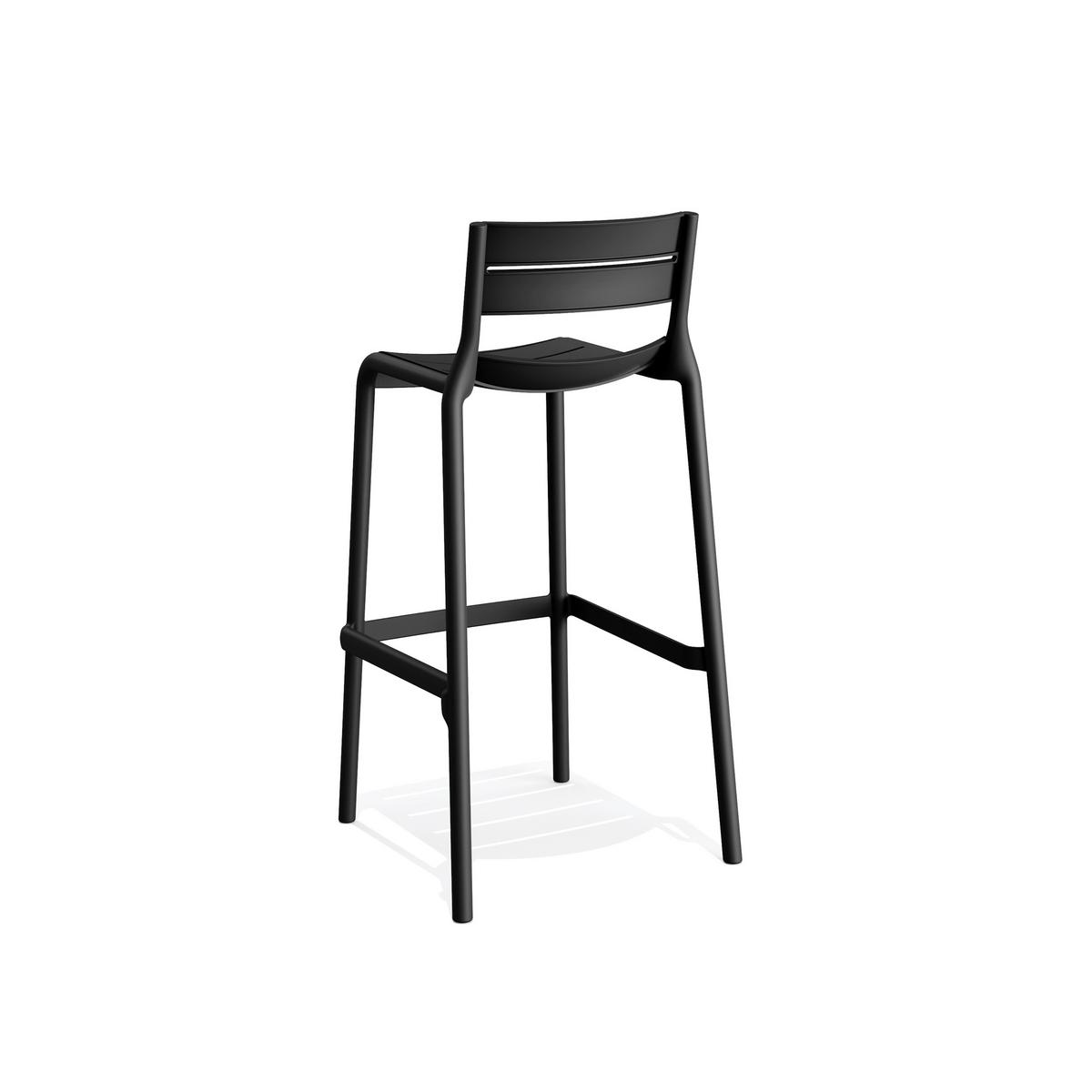 Gartenstuhl-Set 4x Calor – Barstuhl Schwarz - Schwarz, MODERN, Kunststoff (49/100/49cm)