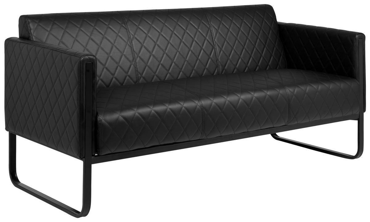 3-Sitzer-Sofa Aruba Black Schwarz - Schwarz, MODERN, Textil (159/78/71cm) - MID.YOU