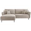 Ecksofa Vanilla Beige S: 178/264-302 Cm - Beige/Schwarz, Design, Textil (178/264-302cm) - Livetastic