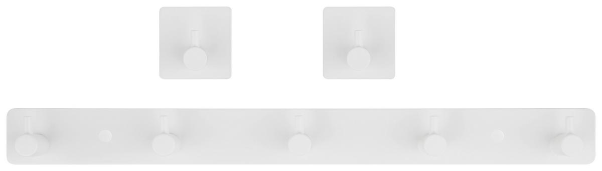 Fali Akasztóléc Bert - fehér, Modern, fém (35,5/3,3/3,5cm)