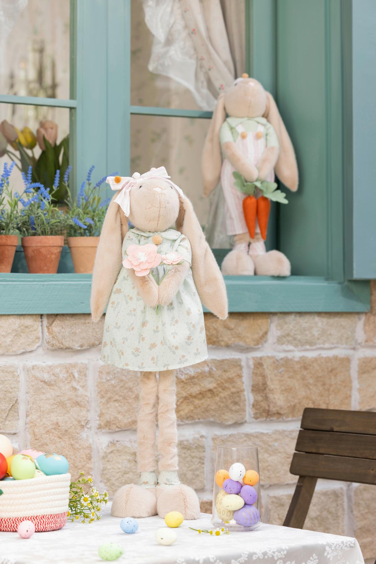 Dekohase Felix - Beige/Orange, KONVENTIONELL, Kunststoff/Textil (15/12/63cm) - Luca Bessoni