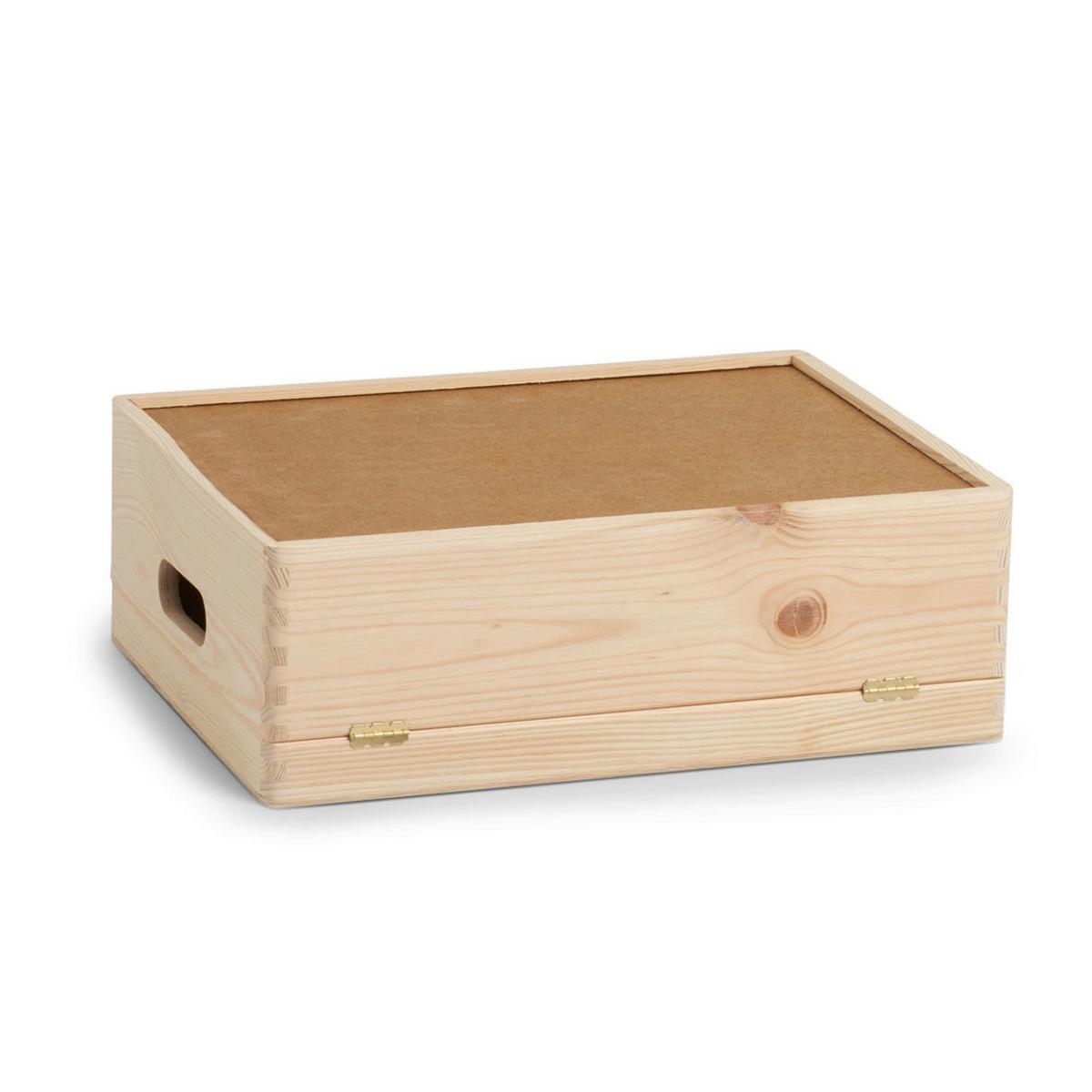 Aufbewahrungsbox Naturfarben, Holz - Naturfarben, Basics, Holz (40/30/14cm) - Zeller Present