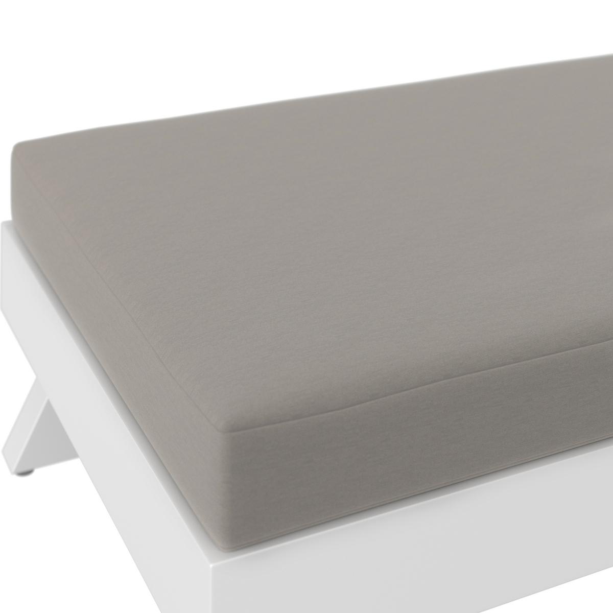 ZÁHRADNÉ LEŽADLO SUSA - svetlosivá, Modern, kov/textil (200/64/40cm) - Bessagi Garden