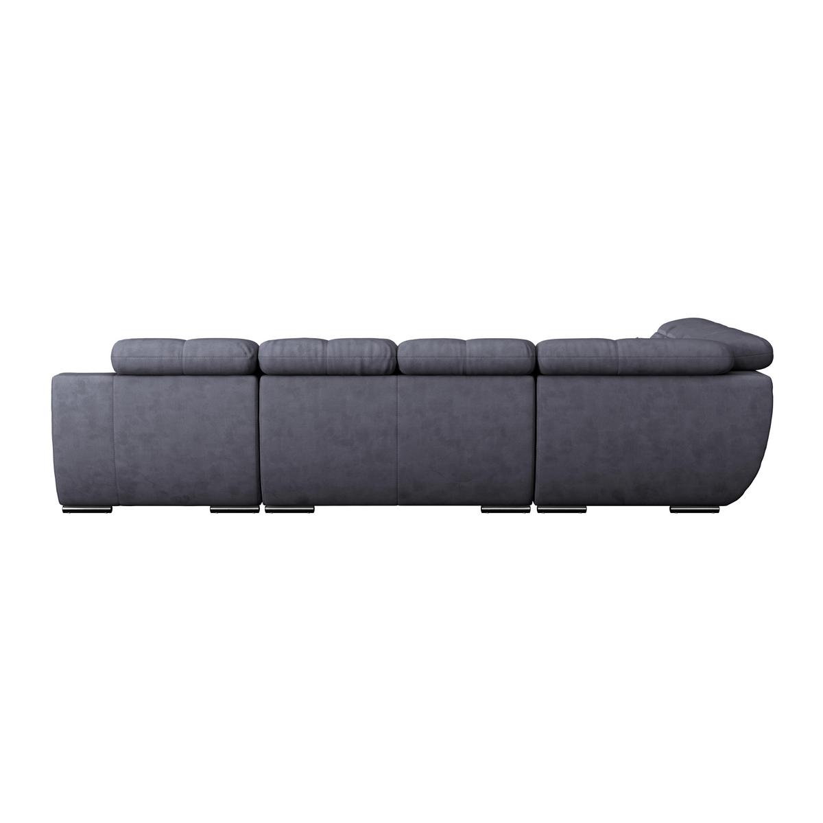 Sedací souprava MULTI tvar U, tmavě modrá - barvy chromu/tmavě modrá, Moderní, kov/textil (228/345/184cm) - Luca Bessoni