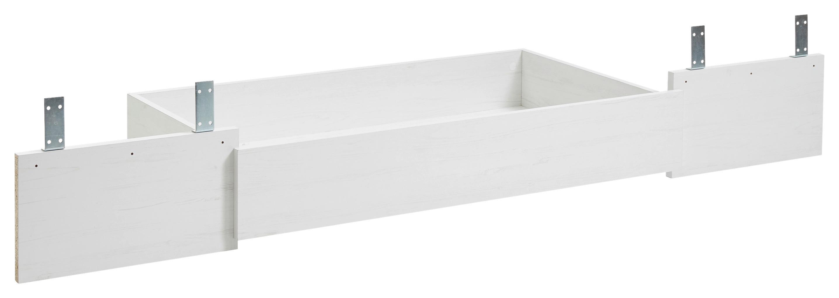 Bettkasten Florenz Pinie Weiß Dekor, B: 108cm - Pinienfarben, Design, Holzwerkstoff (108/16/62cm) - MID.YOU