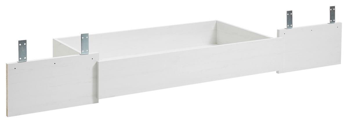 Bettkasten Florenz Pinie Weiß Dekor, B: 108cm - Pinienfarben, Design, Holzwerkstoff (108/16/62cm) - MID.YOU