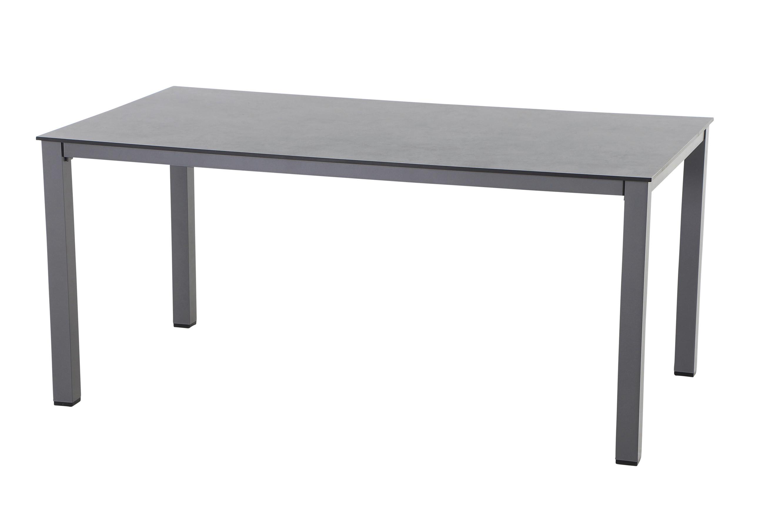 Gartentisch Metall/Kunststoff/ Holzwerkstoff L 160 cm - Anthrazit, KONVENTIONELL, Holzwerkstoff/Kunststoff (160/90/72cm) - Siena Garden