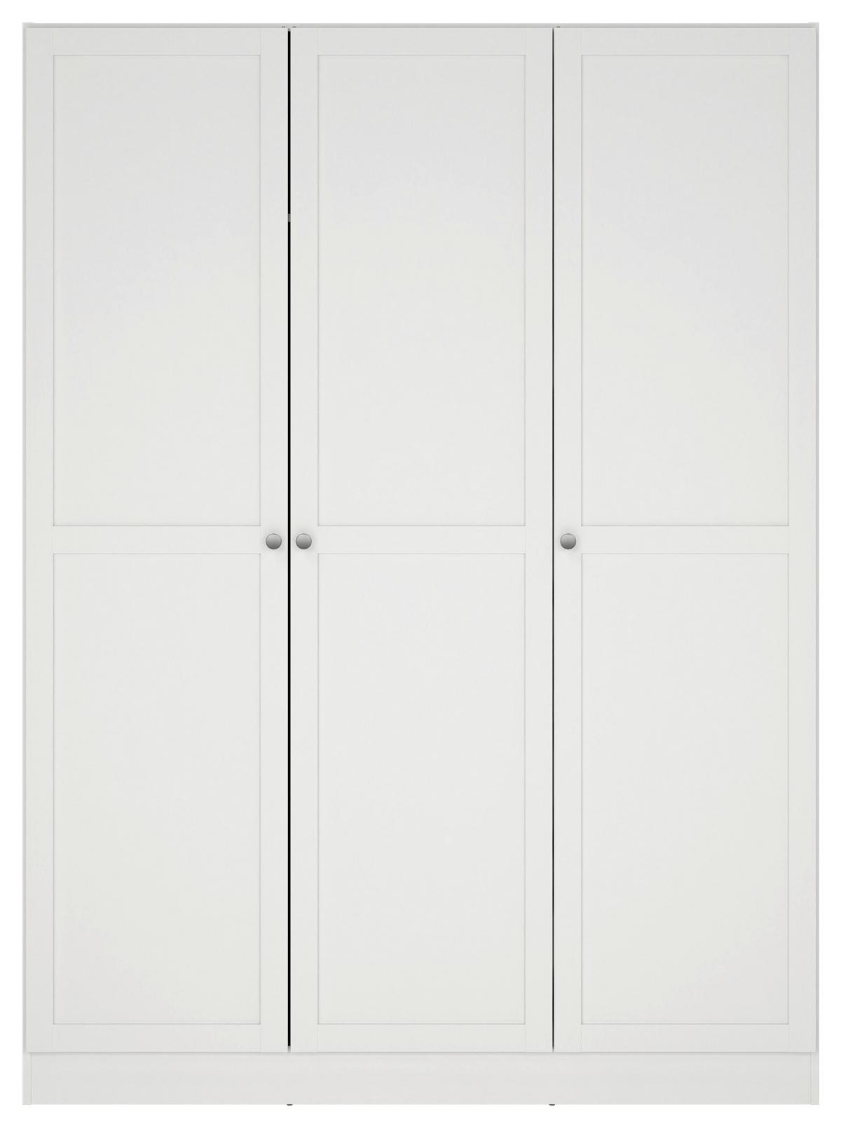 Drehtürenschrank Billund, B: 147 Cm - Weiß, MODERN, Holzwerkstoff (147/200/61,7cm) - MID.YOU